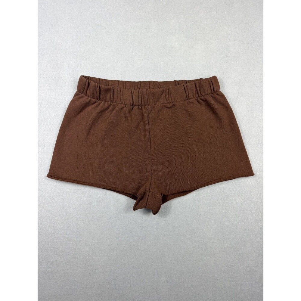 Playboy X Pacsun Y2K Rhinestone Brown Raw Hem Sweat Mini Shorts Women’s XS - Picture 2 of 7